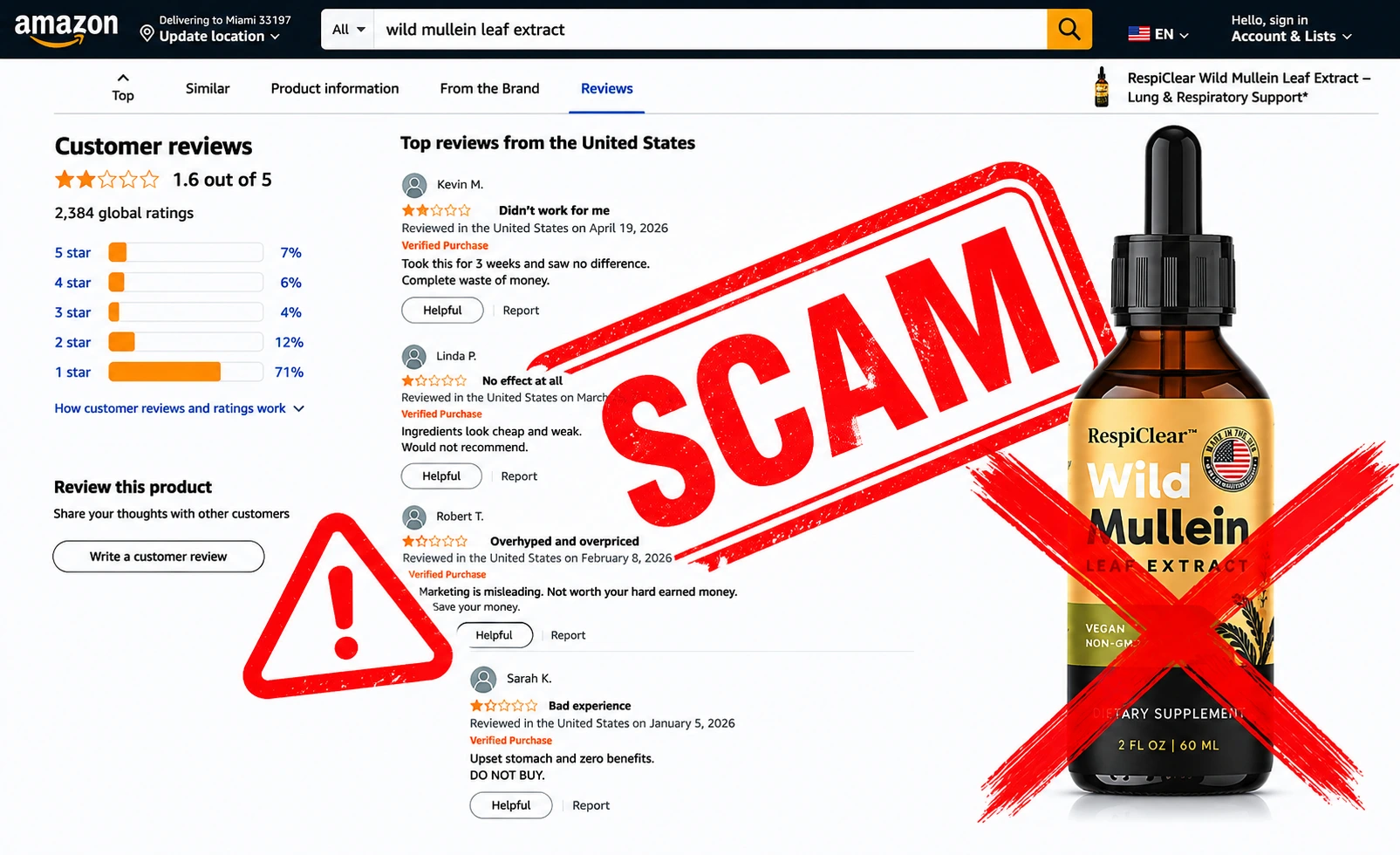 RespiClear Scam Alert